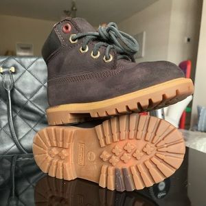 Timberland toddler 6" Premium Red Lace Up Waterproof Leather Boot sz 8